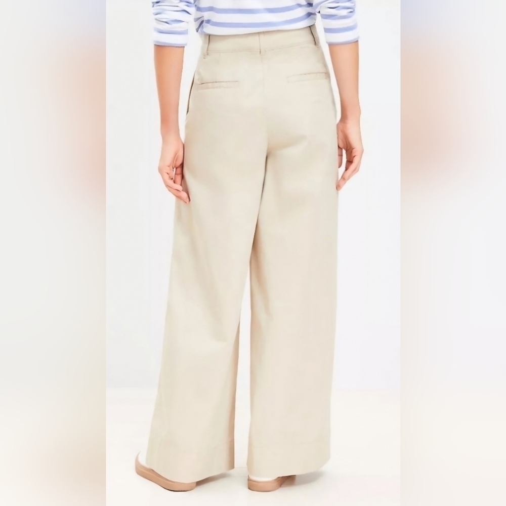 NWT | LOFT | Poplin Wide Leg Pants | Size: 6 | Color: Military Green - Picture 7 of 9